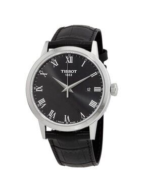 NWT Tissot T-Classic Quartz Black Dial Men's Watch